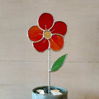 Décor floral - Potentille rouge orangé