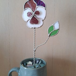 Décor floral - Pensée violette irisée